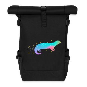 Sea Otter Gradient - Rolltop Rucksack - Schwarz - Vorne
