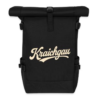 Kraichgau Schriftzug - Rolltop Rucksack - Schwarz - Vorne