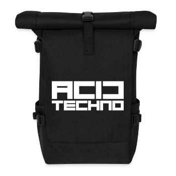 Acid-Techno - Rolltop Rucksack - Schwarz - Vorne