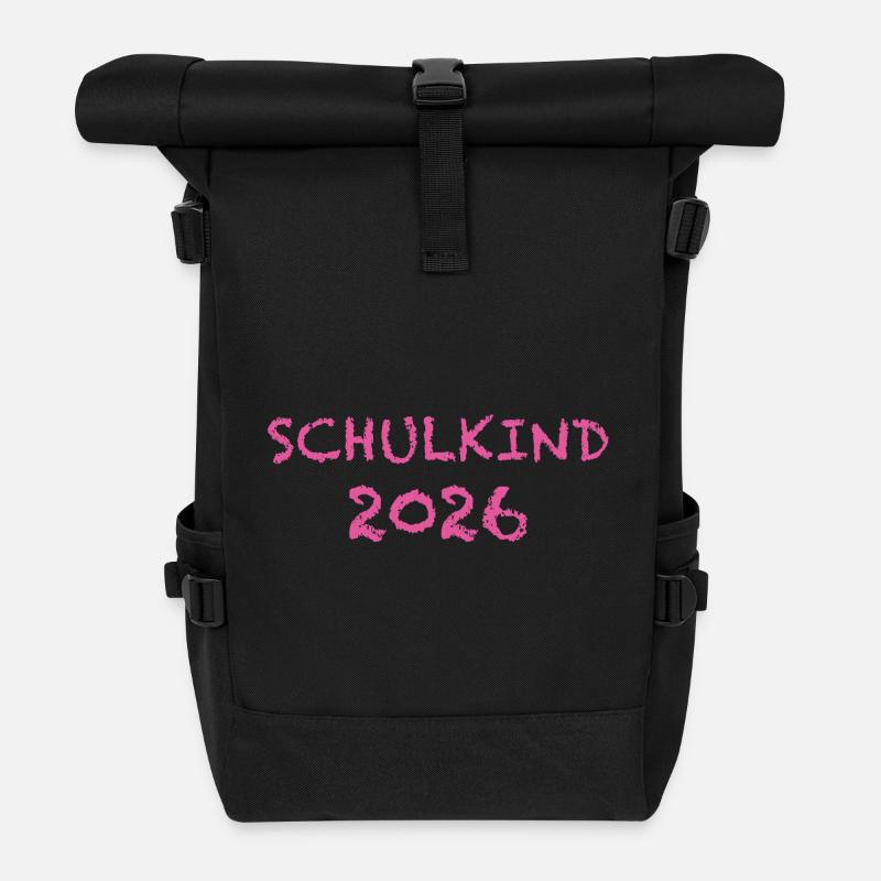 Schoolchild 2026 - Roll Top Backpack - black
