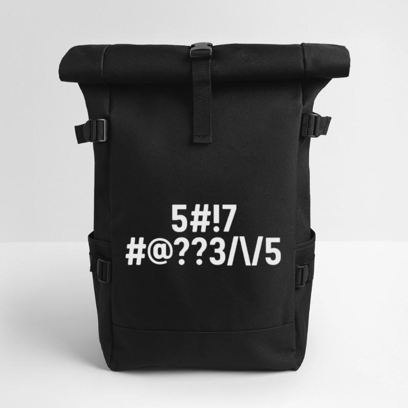 Shit Happens Coded Roll Top Backpack