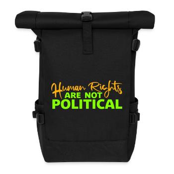 Human Rights Are Not Political Menschenrechte Logo - Roll Top Backpack - black - Front