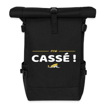 J'tai cassé ! Réplique culte Brice de Nice - Sac à dos roll top - noir - Devant