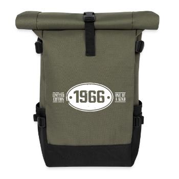 1966 Birthday 1966 - Roll Top Backpack - olive/black - Front