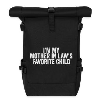 Enfant Préféré de ma Belle-Mère - Humour Famille - Sac à dos roll top - noir - Devant