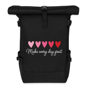 Faites chaque jour de grands cœurs le t-shirt d’enseignant - Sac à dos roll top - noir - Devant