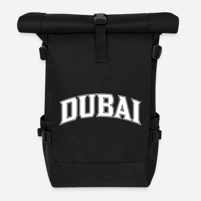 Lettrage de Dubaï dans l’arche - Sac à dos roll top - noir