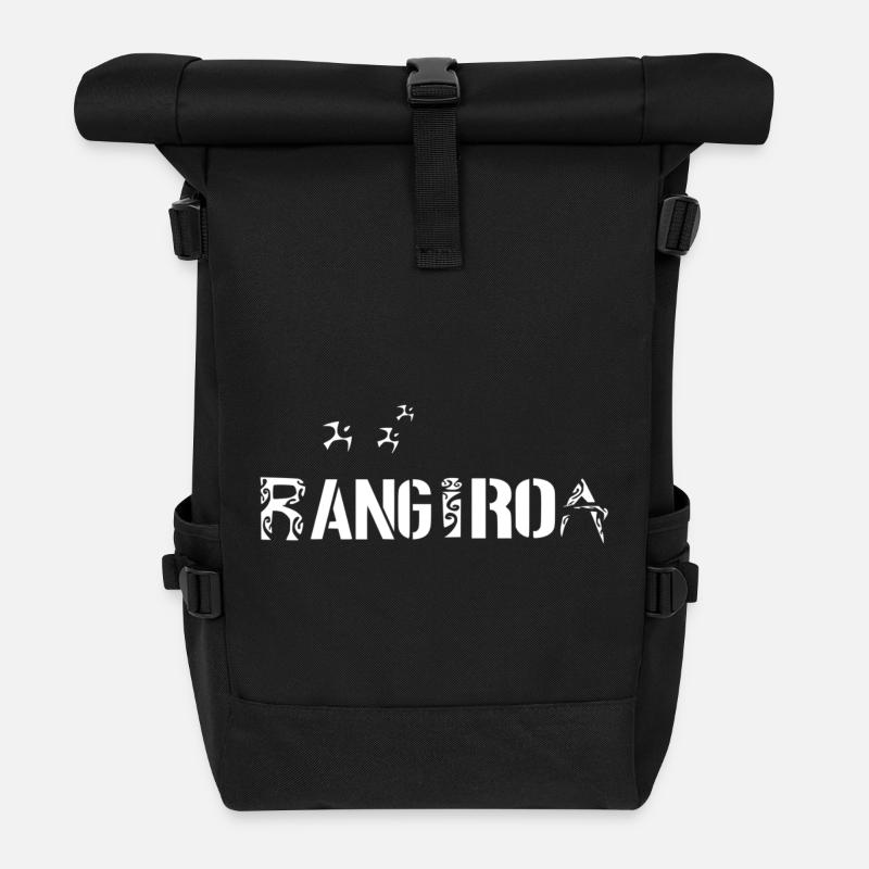 RANGIROA (Weiß) - Rolltop Rucksack - Schwarz