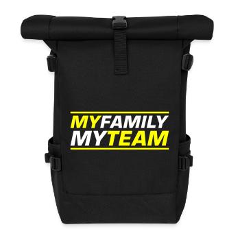 Mon équipe familiale dit - Sac à dos roll top - noir - Devant