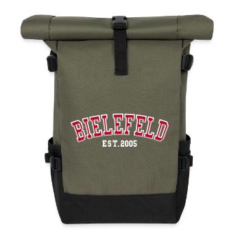 Bielefeld Est. 2005 - Roll Top Backpack - olive/black - Front