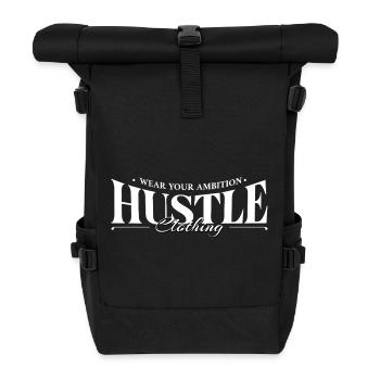 Logo de l’ambition Hustle Clothing - Sac à dos roll top - noir - Devant