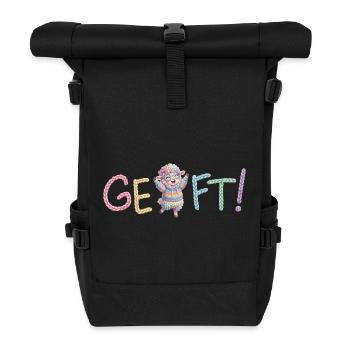 Done! Sheep - Roll Top Backpack - black - Front