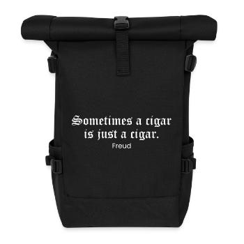 Parfois, un cigare n’est qu’un cigare - Citation de Freud - Sac à dos roll top - noir - Devant