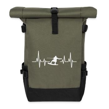 Wakeskaten Wakeskating Wakeskater Wakeboard - Sac à dos roll top - olive/noir - Devant