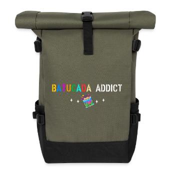Batucada addict - Roll Top Backpack - olive/black - Front