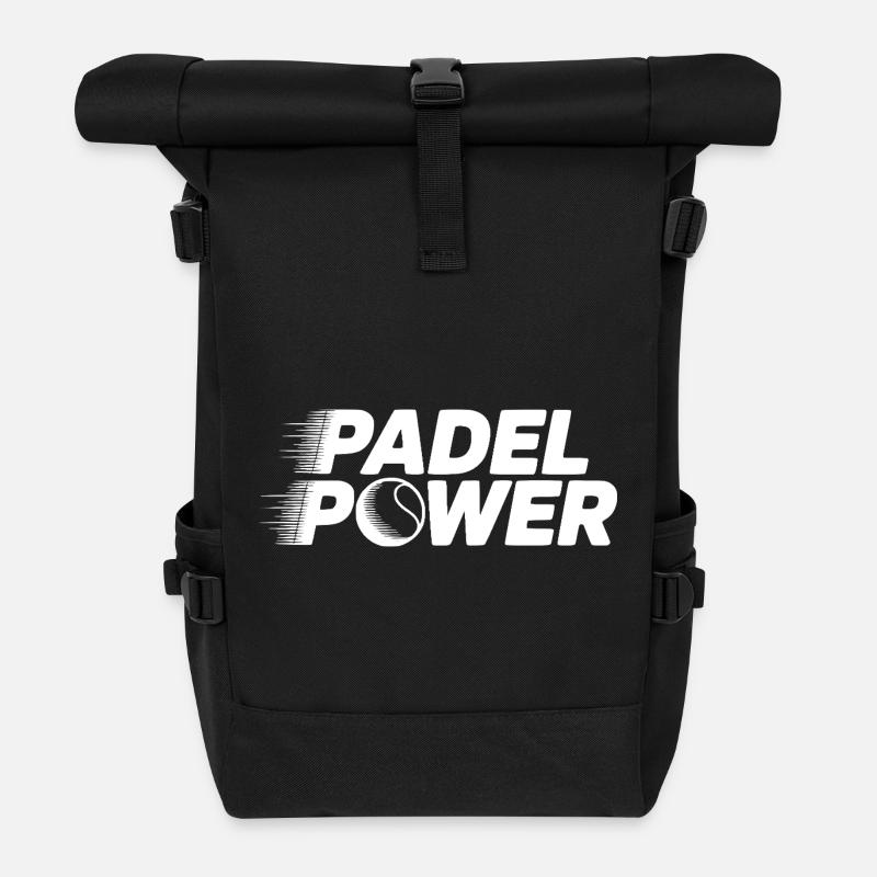 Padel Power - Roll Top Backpack - black