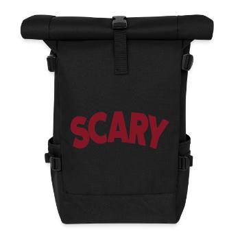 Scary Red Bold Lettering - Roll Top Backpack - black - Front