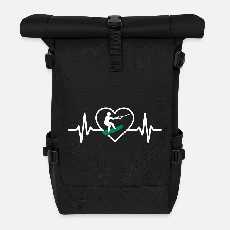 Cœur Wakeboard – Passion Glisse - Roll Top Backpack - black