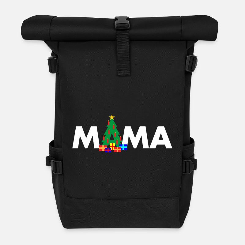Oma Weihnachtsbaum - Rolltop Rucksack - Schwarz