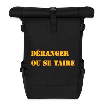 STÖREN ODER SCHWEIGEN. - Rolltop Rucksack - Schwarz - Vorne