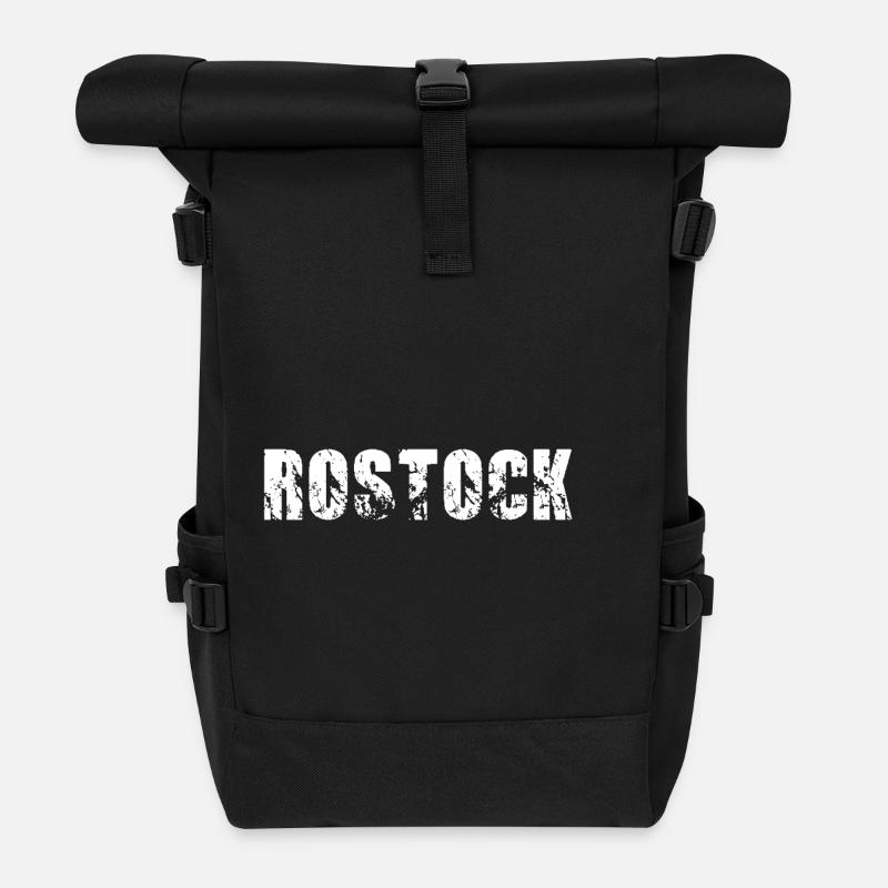 Rostock - Rolltop Rucksack - Schwarz