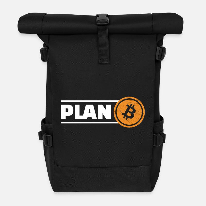 Bitcoin Plan B - Rolltop Rucksack - Schwarz