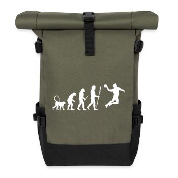 Development of the handball player - Roll Top Backpack - olive/black - Front