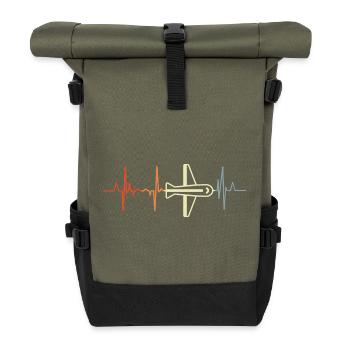Pilot Herzschlag - Rolltop Rucksack - Olive/Schwarz - Vorne