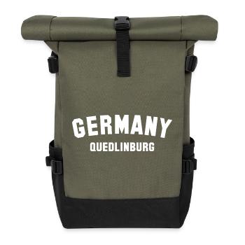QUEDLINBURG Germany - Rolltop Rucksack - Olive/Schwarz - Vorne