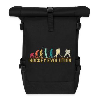Hockey Evolution Silhouette Design - Rolltop Rucksack - Schwarz - Vorne