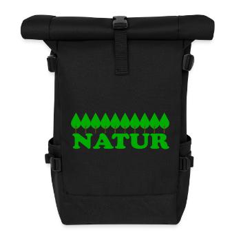 NATUR - Rolltop Rucksack - Schwarz - Vorne