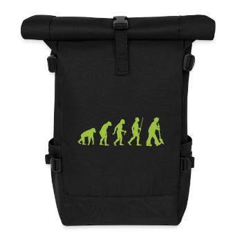 Évolution - de l’homme préhistorique à l’amoureux des jardins - Sac à dos roll top - noir - Devant