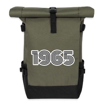 Geboren 1965 - Rolltop Rucksack - Olive/Schwarz - Vorne