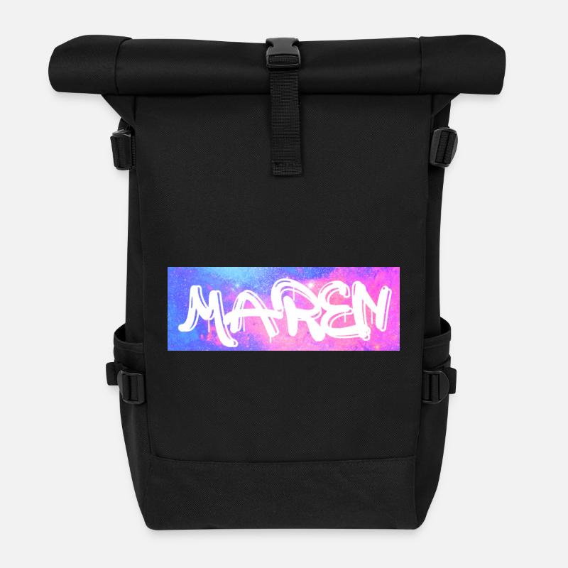 Maren Name Geschenk Geschenkidee Galaxie - Rolltop Rucksack - Schwarz