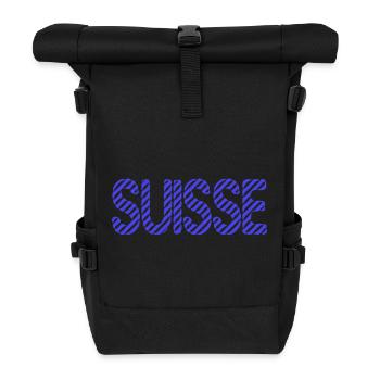 SWITZERLAND. COUNTRY. GENEVA. SWITZERLAND. HUMOR. COUNTRY - Roll Top Backpack - black - Front