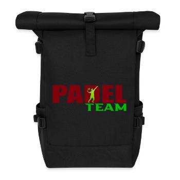 Padel-Mannschaft - Rolltop Rucksack - Schwarz - Vorne