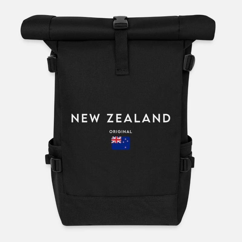 Flagge von Neuseeland - Rolltop Rucksack - Schwarz