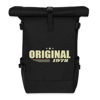47. Geburtstag 47 Jahre Original 1978 - Rolltop Rucksack - Schwarz - Vorne