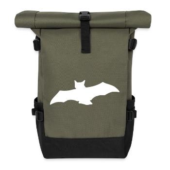 Bat Gothic : symbole de la nuit et de la liberté - Sac à dos roll top - olive/noir - Devant