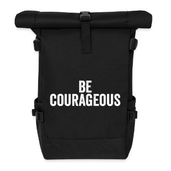 Sei mutig Josua 1:9 Christ Jesus - Rolltop Rucksack - Schwarz - Vorne