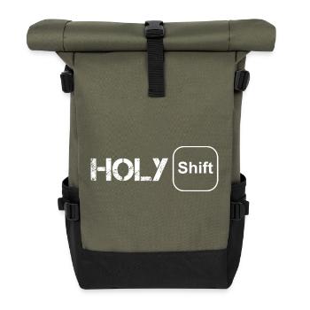 Holy shift - Roll Top Backpack - olive/black - Front