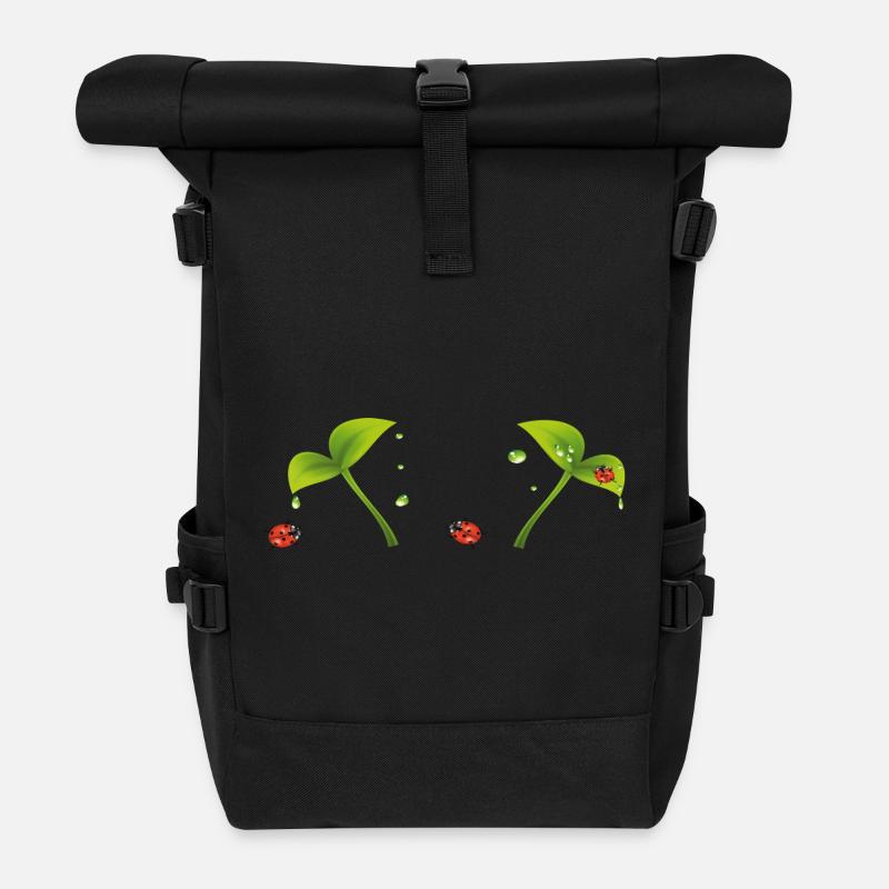 Marienkäfer - Rolltop Rucksack - Schwarz