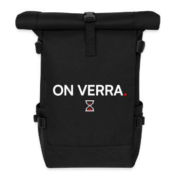 We will see humor modern attitude - Roll Top Backpack - black - Front