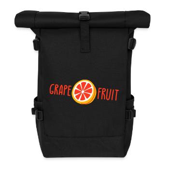 Grapefruit-Zitrusscheibe, lustiges Zitrus-Wortspiel-Design - Rolltop Rucksack - Schwarz - Vorne