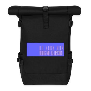 Da kann man ruhig mal klatschen - Rolltop Rucksack - Schwarz - Vorne