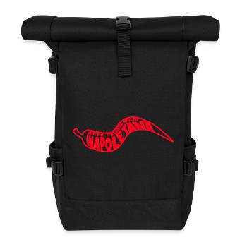 Piment Napoli Typo-Art - Sac à dos roll top - noir - Devant