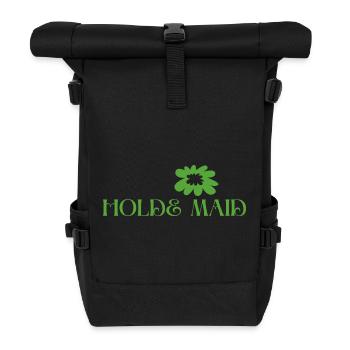 Holde Maid - Wortschätze - vergessene Wörter - Rolltop Rucksack - Schwarz - Vorne