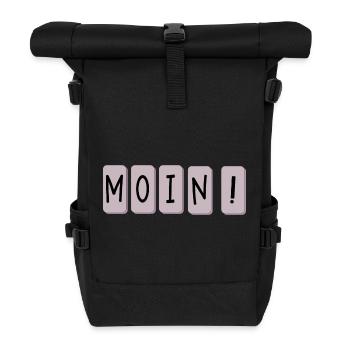 TASTATUR - SCHRIFTZUG MOIN - Rolltop Rucksack - Schwarz - Vorne