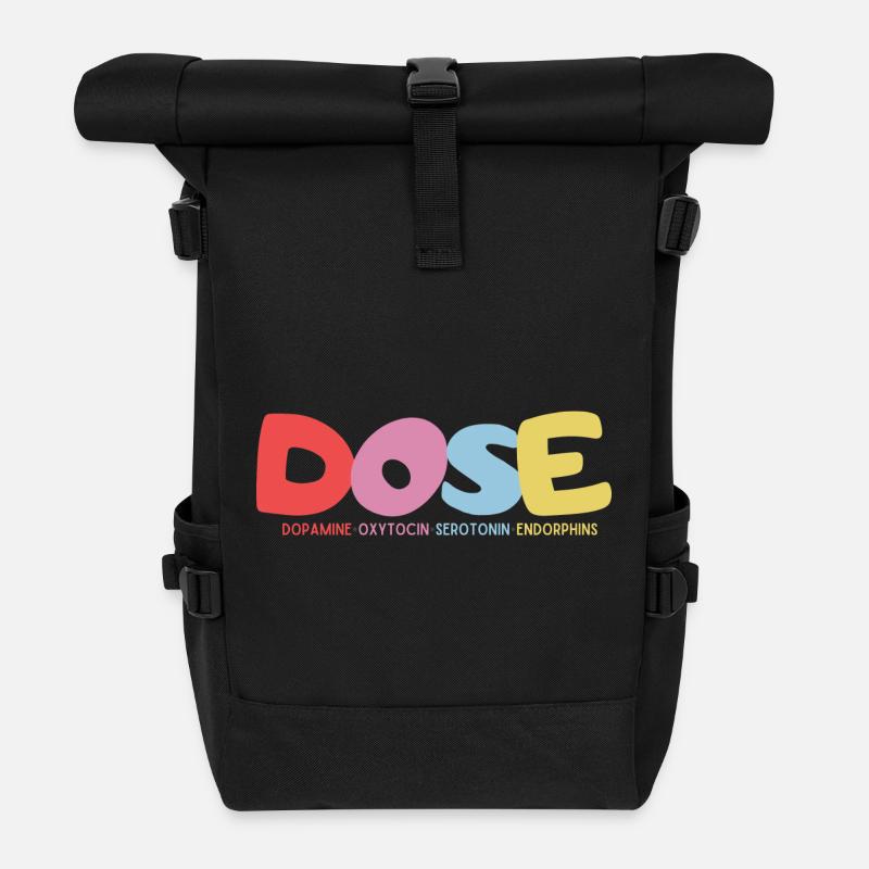 DOSE-Dopamine•Ocytocine•Sérotonine•Endorphines - Sac à dos roll top - noir