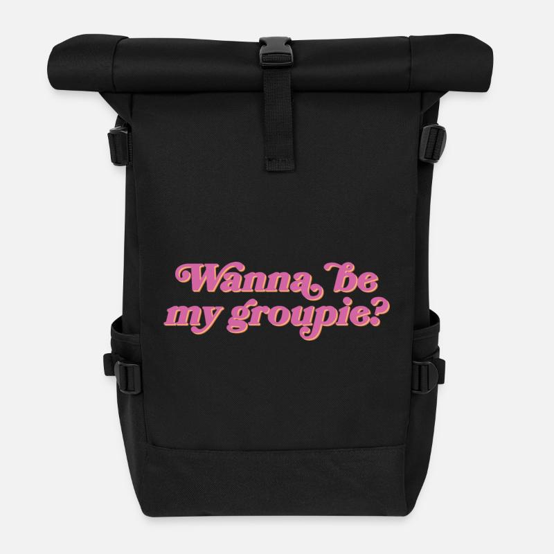 Wanna be my groupie? - Rolltop Rucksack - Schwarz
